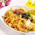 ももちゃんのれしぴ's cooksnap of when they made サッパリ味のシーフード焼きそば.