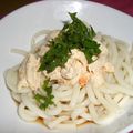 あいーぷ's cooksnap of when they made ささみマヨ☆うどん.
