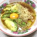 フジぽん's cooksnap of when they made サッポロ一番醤油でアボカドらーめん.