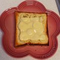 ぱーね's cooksnap of when they made ピーナッツクリーム&バナナチーズトースト.