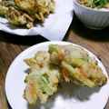 洋帆空羽's cooksnap of when they made セロリの葉とサツマイモのかき揚げ.