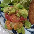 matsutama's cooksnap of when they made えび＆アボカド＆トマトのガーリック炒め.