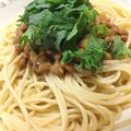 クックM6DK2O☆'s cooksnap of when they made 【農家のレシピ】青しそと納豆のスパゲティ.