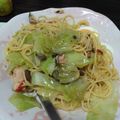 もかもかと's cooksnap of when they made 簡単♡ランチに♡サバ缶とキャベツのパスタ.