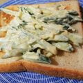 けんけん1016's cooksnap of when they made ワサビ＆マヨで和えたキュウリのトースト.