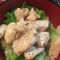 kurumi0122's cooksnap of when they made 男の料理☆超簡単ネギ塩チキン丼.