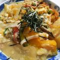 ユーロン's cooksnap of when they made 天ぷらリメイク ちょい足し天玉丼.