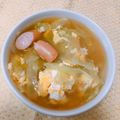 ロイヤルミルク♪'s cooksnap of when they made キャベツとウィンナーのスープ.