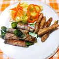 ﾁｲﾁｬﾝﾏﾏ's cooksnap of when they made 豚のニラ巻き香りたつマヨポン酢炒め.