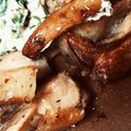 emenina's cooksnap of when they made ネギ盛りクリチ和え♪鶏もも肉のソテー.