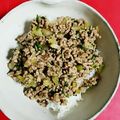 ☆よしにょ☆'s cooksnap of when they made ☆セロリ＆豚挽肉のオイスターソース炒め☆.