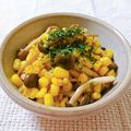 monuvalley's cooksnap of when they made しめじコーンバター醤油 青のり風味.