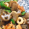 クックOPZ7VB☆'s cooksnap of when they made 竹輪とこんにゃく甘辛炒め.