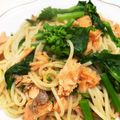 クック9JBYFE☆'s cooksnap of when they made 春のパスタ☆菜の花と鮭の和風パスタ.