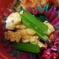 るる＊。's cooksnap of when they made 小松菜と炒り卵のめんつゆ炒め.