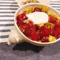 miwayon's cooksnap of when they made 温玉とろ～♪アボカドとマグロの丼.