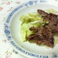 キョク's cooksnap of when they made アレンジいろいろ　牛肉とレタスの炒め物.