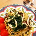 くるmilk♪'s cooksnap of when they made いかとほうれん草のほんのり和風パスタ.