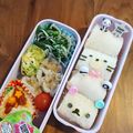 rakinan's cooksnap of when they made 運動会キャラ弁くるくるサンドイッチお弁当.