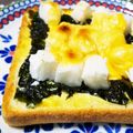 zakkiiM's cooksnap of when they made 新感覚トースト♡海苔もっチーズトースト.