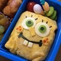 suisuimoco's cooksnap of when they made まんまる〜♡なスポンジボブ♪キャラ弁.