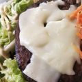 yukky☆mama's cooksnap of when they made 簡単トマトソースでチーズのせハンバーグ.