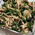 mioly's cooksnap of when they made ほうれん草と蒸し鶏の胡麻和え.