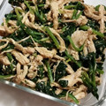 mioly's cooksnap of when they made ほうれん草と蒸し鶏の胡麻和え.