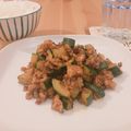 Nanina's cooksnap of when they made ナスとズッキーニの豚ミンチ味噌炒め.
