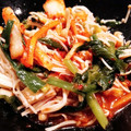 あいらもると's cooksnap of when they made えのきとにらのキムチ和え【作りおき】.