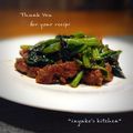 inyako's cooksnap of when they made 小松菜と豚こま肉の味噌炒め♡.