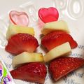 ゆけり３兄弟's cooksnap of when they made 簡単☆弁当にも♬りんごといちごピンチョス.