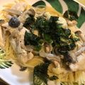 ♪でこ♪'s cooksnap of when they made 海老ときのこのわさびクリームパスタ.