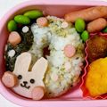 ゆゆ02's cooksnap of when they made キャラ弁！「ドーナツ＆うさぎ」おかずにも.