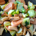 momoazeru's cooksnap of when they made 青梗菜と魚肉ソーセージのオイマヨ炒め.
