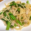 Magnolia★'s cooksnap of when they made 春菊とベーコンの胡麻パスタ.