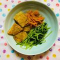 チェックのミニくま's cooksnap of when they made ごぼう天と豆苗・人参のさっと煮♪.