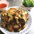 きゃん♡ママ's cooksnap of when they made えびニラはんぺんバーグ♪レモン醤油で♡.