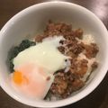 カシミ団子's cooksnap of when they made そぼろ丼温泉卵のせ♬.