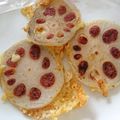 食べるって大事！'s cooksnap of when they made 梅香る！レンコンチーズ煎餅.