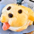 モモラッテ's cooksnap of when they made いぬパン　舌を出した子犬.