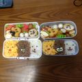 まなあも's cooksnap of when they made 簡単キャラ弁✿リラックマの3色弁当.