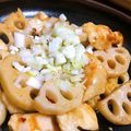 memiko☆'s cooksnap of when they made ご飯が進む♡鶏肉とレンコンのめんつゆ炒め.