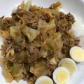 クック甘党。's cooksnap of when they made キャベツと豚ひき肉の甘辛炒め丼.
