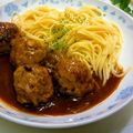 マダムカフェ♡'s cooksnap of when they made 絶品☆ミートボールのデミグラスソース煮.
