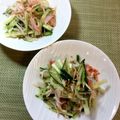 horseland's cooksnap of when they made カニカマとキュウリの酢の物.