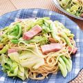 まゆみ母ちゃん's cooksnap of when they made ❁厚切りベーコンと春キャベツの簡単パスタ.
