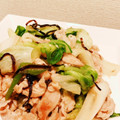 まりジミナ's cooksnap of when they made 塩昆布で簡単◎豚肉とネギとレタス炒め.