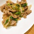 まめじろう☆'s cooksnap of when they made ニンニクの葉と新玉ねぎと牛肉スタミナ炒め.