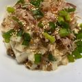 もん1号's cooksnap of when they made 納豆長芋卵黄豆腐どんぶり.